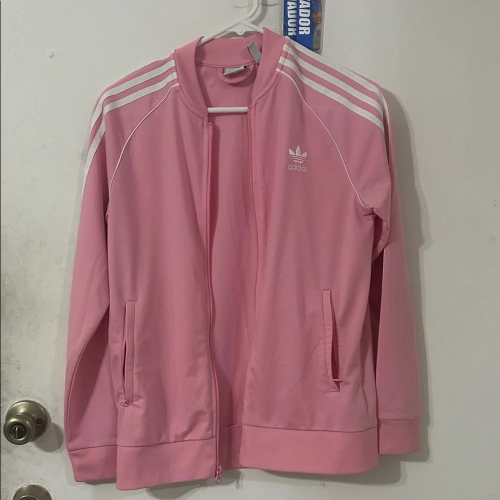Adidas Women Pink Zip-Up Jacket - Picture 8 of 8